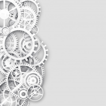 White background with gears and text space Free Vector White background with gears and text space Free Vector