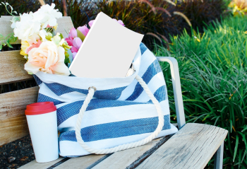 White Book on Tote Bag White Book on Tote Bag