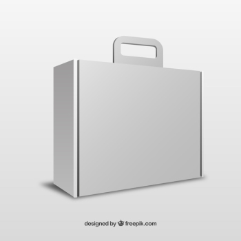 White box with handle template White box with handle template