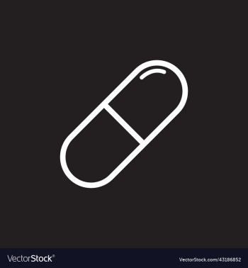 white capsule outline icon white capsule outline icon