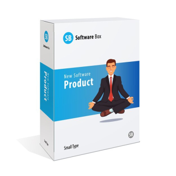 White cardboard software box White cardboard software box