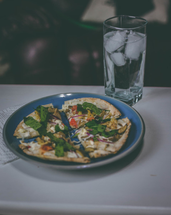 White Ceramic Plate Filled With Food White Ceramic Plate Filled With Food