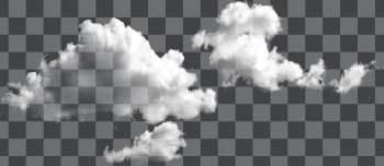 White cloud PNG transparent, no background