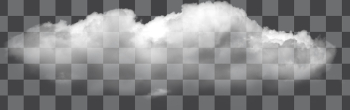 White cloud PNG transparent, no background