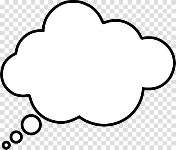 White cloud , Thought Speech balloon , Thinking Cloud transparent background PNG clipart