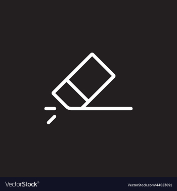 white eraser abstract line art icon