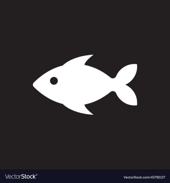 white fish solid icon