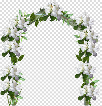 White flower arch illustration, Arch , Flower vine,arch transparent background PNG clipart