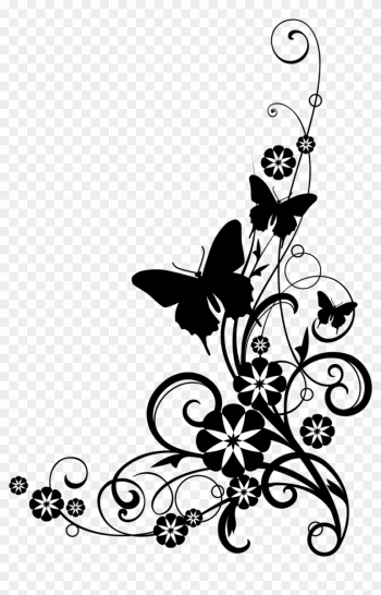 White Flower Clip Art At Clker - Flowers Clip Art Black And White Border