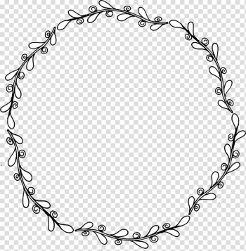 White flower wreath illustration, Euclidean Computer file, Simple tree rattan wreath transparent background PNG clipart