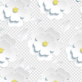 White flowers art, Floral design Flower Pattern, Floral pattern transparent background PNG clipart