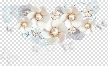 White flowers decor, Paper Wall Stereoscopy painting , Decorative three-dimensional flowers transparent background PNG clipart