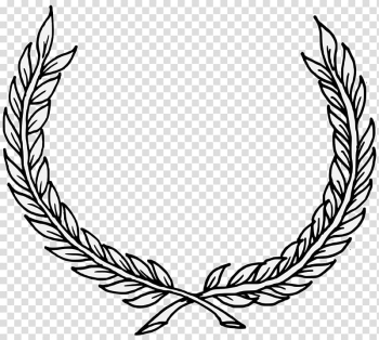 White geek flower illustration, Branch Bay Laurel Laurel wreath , Laurel wreath transparent background PNG clipart