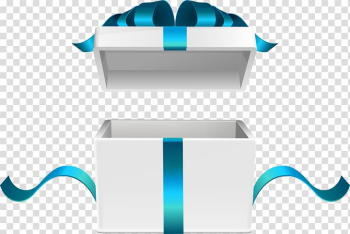 White gift box , opened gift box illustration transparent background PNG clipart