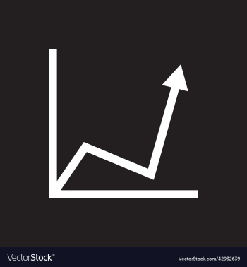 white growing graph icon white growing graph icon