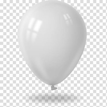 White inflatable balloon , Balloon, White balloon transparent background PNG clipart