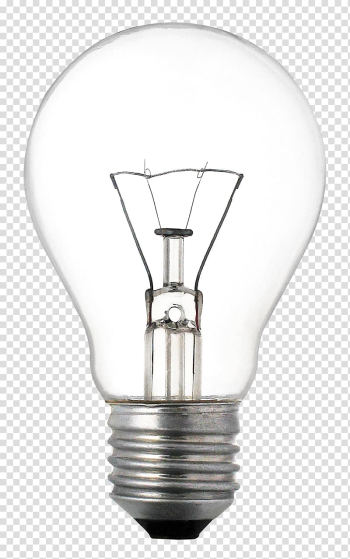 White light bulb, Incandescent light bulb Lighting Fluorescent lamp, Light Bulb transparent background PNG clipart