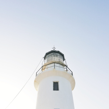 White Lighthouse Under White Sky White Lighthouse Under White Sky