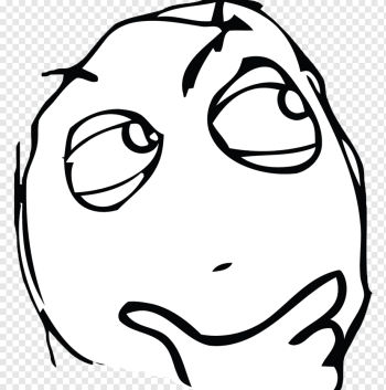 white memes illustration, Rage comic Internet meme Face, thinking man, comics, white, text png