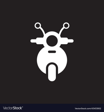 white motorcycle front view icon white motorcycle front view icon
