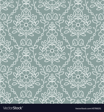 white outline repeat design with mint background