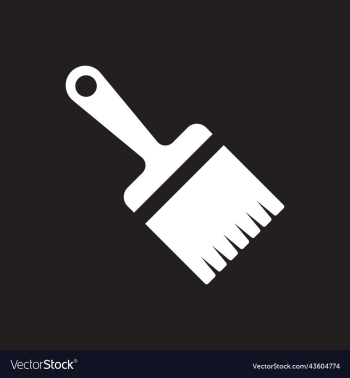 white paint brush solid icon white paint brush solid icon