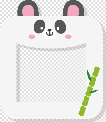 White panda frame, Giant panda Red panda Bear, Cartoon panda frame transparent background PNG clipart