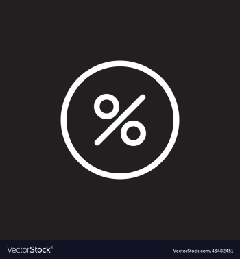 white percentage line icon white percentage line icon