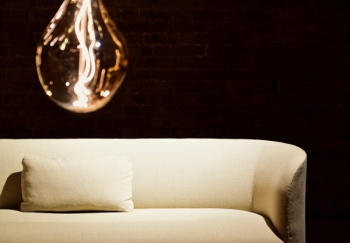 White Pillow on White Leather Sofa White Pillow on White Leather Sofa