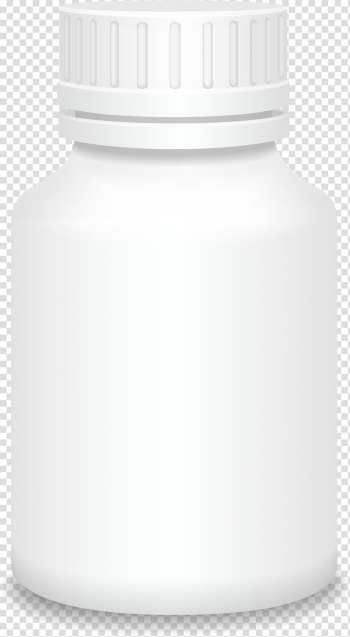 White plastic bottle, Plastic bottle, White medicine bottle transparent background PNG clipart