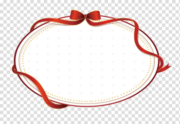 White plate with red ribbon screenshotr, Wedding invitation Opening ceremony Ribbon Paper, Border ribbons transparent background PNG clipart