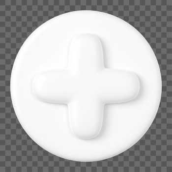 White plus sign png 3D | Free PNG - rawpixel