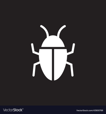 white program bug animal icon white program bug animal icon