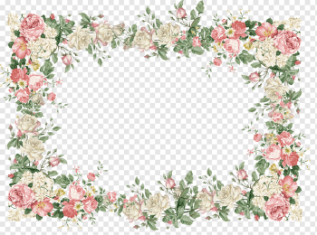 white, red, and green floral border frame, Borders and Frames Flower Frames Floral design, flower border, border, flower Arranging, leaf png