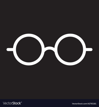 white round eyeglasses icon white round eyeglasses icon