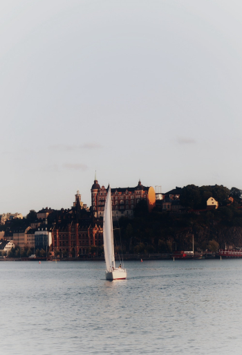 White Sail Boat Under White Sky White Sail Boat Under White Sky