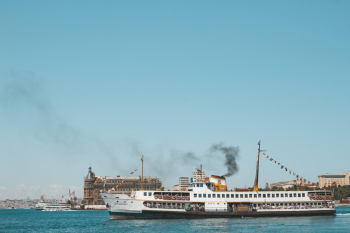 White Ship on Calm Sea White Ship on Calm Sea