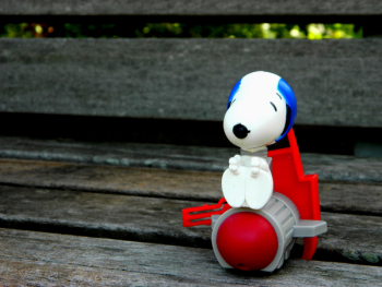 White Snoopy Plastic Figure White Snoopy Plastic Figure