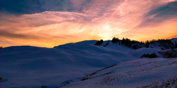 White Snowy Desert during Sunset White Snowy Desert during Sunset