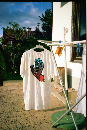 White T-shirt on Clothes Rack White T-shirt on Clothes Rack