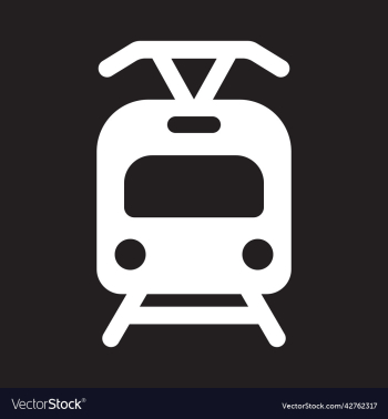 white tram icon white tram icon