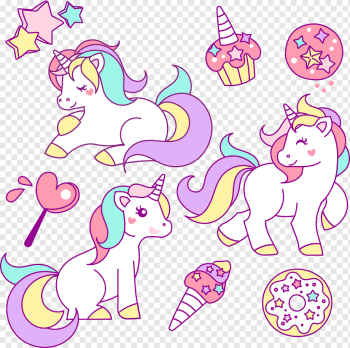 white unicorn illustration, Unicorn Drawing Illustration, cute pony, purple, text, happy Birthday Vector Images png
