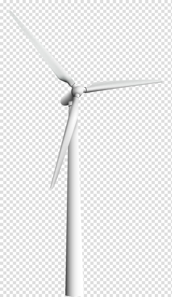 White wind turbine , Wind turbine Black and white Energy, white windmill power transparent background PNG clipart