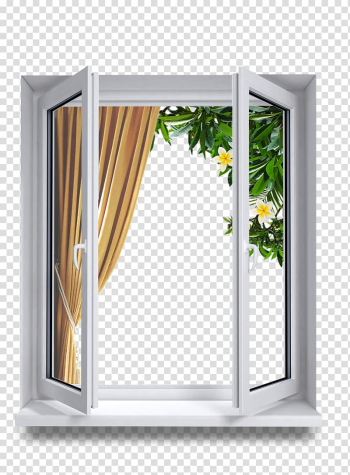 White wooden opened, Window Door, window transparent background PNG clipart