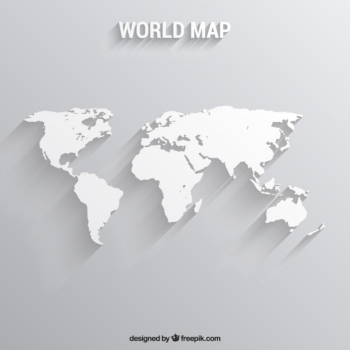 White world map