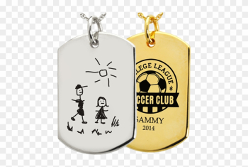Wholesale Personalized Dog Tag Jewelry Front Drawing, - Baby Handprint On Dog Tag Keepsake