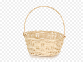 Wicker Material Basket - Empty Easter Basket PNG Transparent Picture 