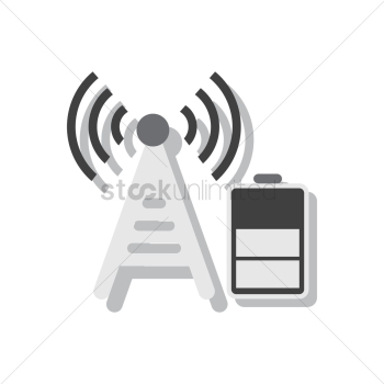 Wifi connection and battery icons Wifi connection and battery icons