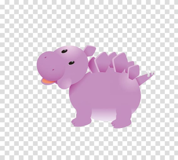 Wild boar Cartoon Animal, Purple wild boar transparent background PNG clipart