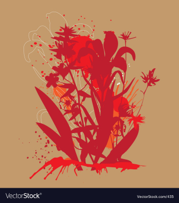 Wild flower garden vector image Wild flower garden vector image